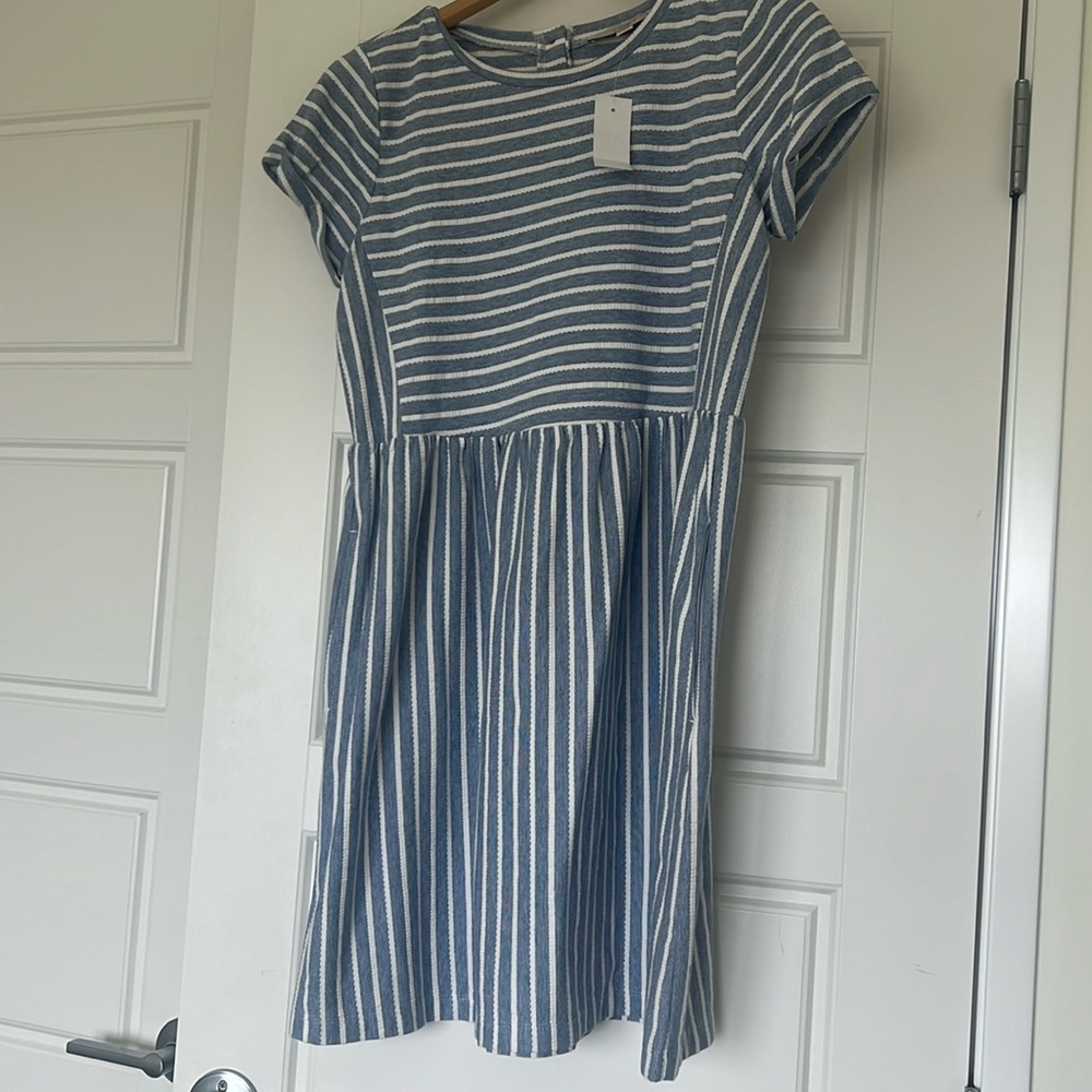 NWT LOFT Nautical Striped Cotton Dress
